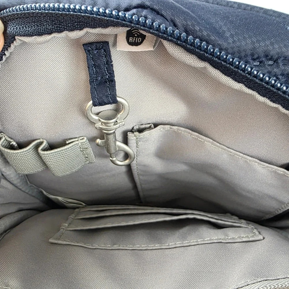 Baggallini RFID Journey Crossbody Navy Travel Bag Lightweight NWT Adjustable